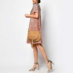 Chloe Brown Leather Medium Marcie Crossbody Bag