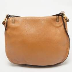 Chloe Brown Leather Medium Marcie Crossbody Bag