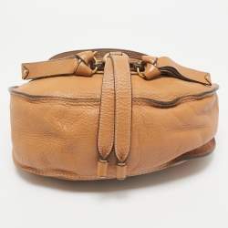 Chloe Brown Leather Medium Marcie Crossbody Bag