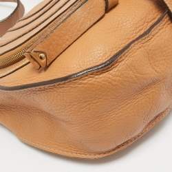 Chloe Brown Leather Medium Marcie Crossbody Bag