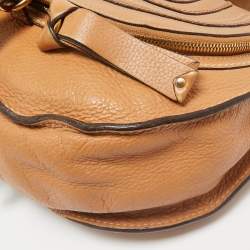 Chloe Brown Leather Medium Marcie Crossbody Bag