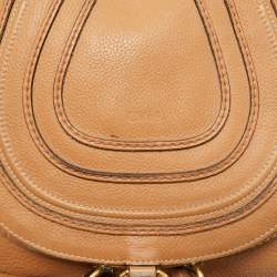 Chloe Brown Leather Medium Marcie Crossbody Bag