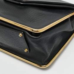 Pre Owned Chloe Black Leather Medium Sally Flap Shoulder Bag