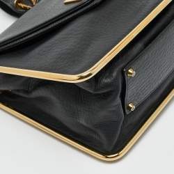 Pre Owned Chloe Black Leather Medium Sally Flap Shoulder Bag