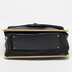 Pre Owned Chloe Black Leather Medium Sally Flap Shoulder Bag