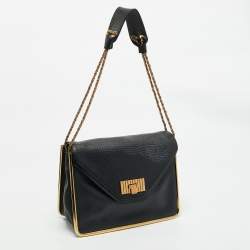 Pre Owned Chloe Black Leather Medium Sally Flap Shoulder Bag