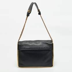 Pre Owned Chloe Black Leather Medium Sally Flap Shoulder Bag