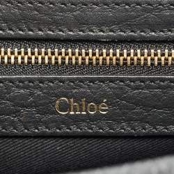 Pre Owned Chloe Black Leather Medium Sally Flap Shoulder Bag