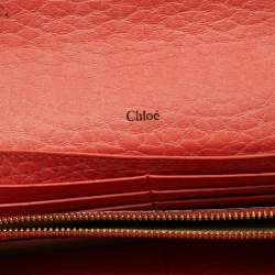Chloe Orange Leather Sally Wallet