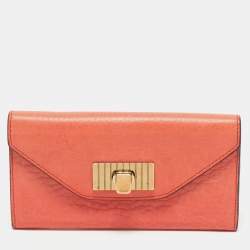 Chloe Orange Leather Sally Wallet