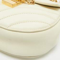 Pre Owned Chloe Off White Quilted Leather Mini Drew Bijou Shoulder Bag