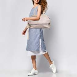Chloe Pink/Beige Leather Dalston Shoulder Bag