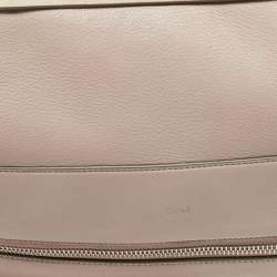 Chloe Pink/Beige Leather Dalston Shoulder Bag