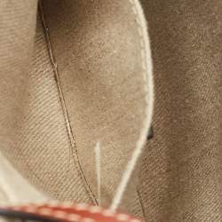 Chloe Brown/Beige Canvas and Leather Mini Woody Tote