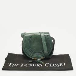 Chloe Green Snakeskin Mini Marcie Crossbody Bag