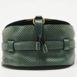 Chloe Green Snakeskin Mini Marcie Crossbody Bag