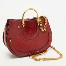 Chloe Red Leather and Suede Mini Pixie Belt Bag