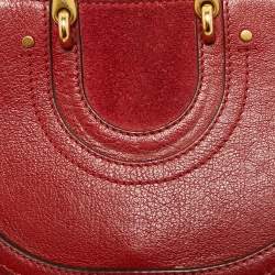 Chloe Red Leather and Suede Mini Pixie Belt Bag