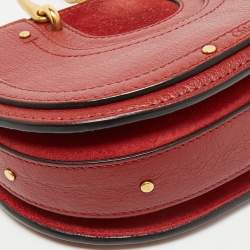 Chloe Red Leather and Suede Mini Pixie Belt Bag