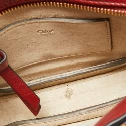Chloe Red Leather and Suede Mini Pixie Belt Bag