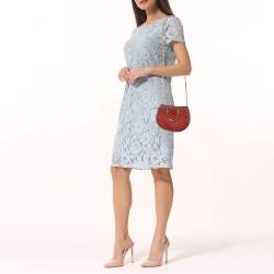 Chloe Red Leather and Suede Mini Pixie Belt Bag