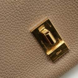Chloe Taupe Grey Leather Small Drew Shoulder Bag