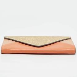 Chloe Tricolor Crinkled and Leather Envelope Flap Continental Wallet
