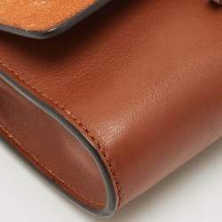 Chloe Brown Leather and Suede Mini Faye Shoulder Bag