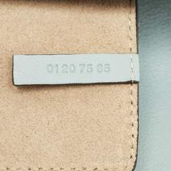Chloe Light Blue Leather and Suede Mini Faye Shoulder Bag