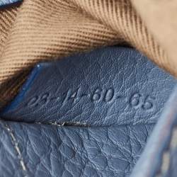 Pre Owned Chloe Blue Leather Mini Marcie Crossbody Bag