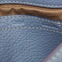 Pre Owned Chloe Blue Leather Mini Marcie Crossbody Bag