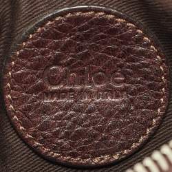 Pre Owned Chloe Dark Brown Leather Paddington Clutch Bag