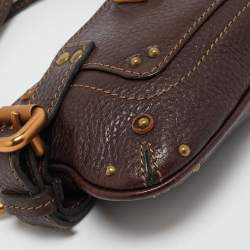 Pre Owned Chloe Dark Brown Leather Paddington Clutch Bag