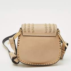 Pre Owned Chloe Beige Leather Mini Hudson Shoulder Bag