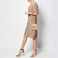 Pre Owned Chloe Beige Leather Mini Hudson Shoulder Bag