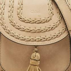 Pre Owned Chloe Beige Leather Mini Hudson Shoulder Bag