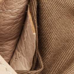 Pre Owned Chloe Beige Leather Mini Marcie Saddle Crossbody Bag