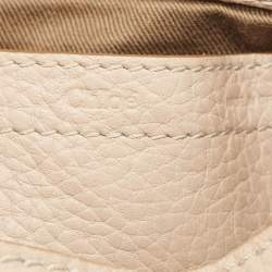 Pre Owned Chloe Beige Leather Mini Marcie Saddle Crossbody Bag