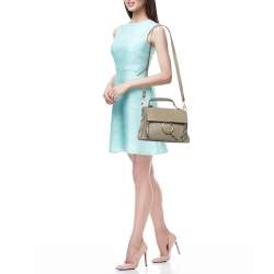 Pre Owned Chloé Motty Grey Leather Small Faye Day Shoulder Bag