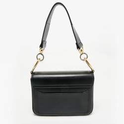Pre Owned Chloe Black Leather C Top Handle Bag