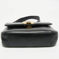 Pre Owned Chloe Black Leather C Top Handle Bag