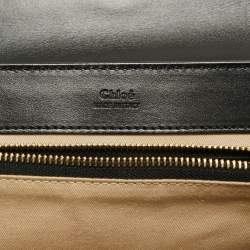 Pre Owned Chloe Black Leather C Top Handle Bag