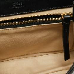 Pre Owned Chloe Black Leather C Top Handle Bag