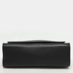 Pre Owned Chloe Black Leather and Python Trim Elle Chain Clutch