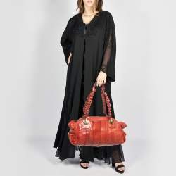 Pre Owned Chloe Orange Leather Heloise Satchel