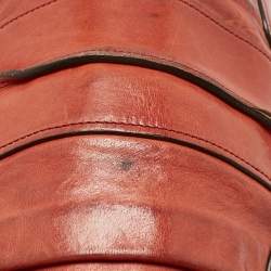 Pre Owned Chloe Orange Leather Heloise Satchel