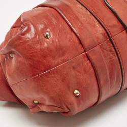 Pre Owned Chloe Orange Leather Heloise Satchel