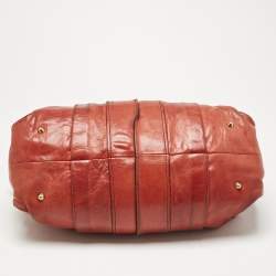 Pre Owned Chloe Orange Leather Heloise Satchel