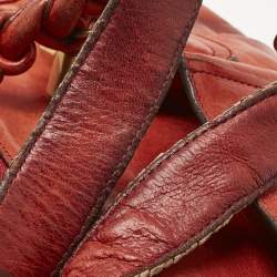 Pre Owned Chloe Orange Leather Heloise Satchel