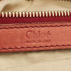 Pre Owned Chloe Orange Leather Heloise Satchel